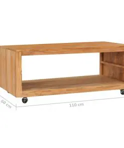 vidaXL Coffee Table 110x60x40 cm Solid Teak Wood