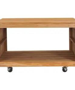 vidaXL Coffee Table 80x80x40 cm Solid Teak Wood