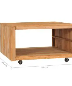 vidaXL Coffee Table 80x80x40 cm Solid Teak Wood