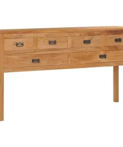vidaXL Sideboard 140x30x75 cm Solid Teak Wood