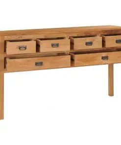 vidaXL Sideboard 140x30x75 cm Solid Teak Wood