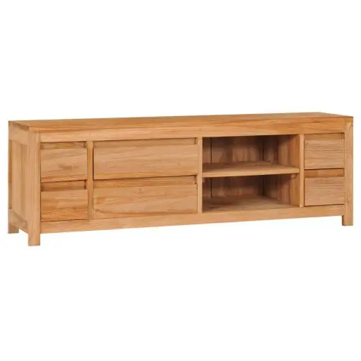 vidaXL TV Cabinet 120x30x40 cm Solid Teak Wood