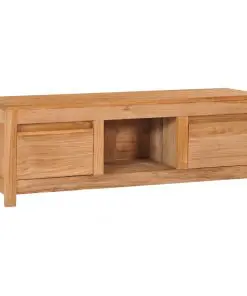 vidaXL TV Cabinet 100x30x35 cm Solid Teak Wood