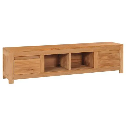 vidaXL TV Cabinet 135x30x35 cm Solid Teak Wood