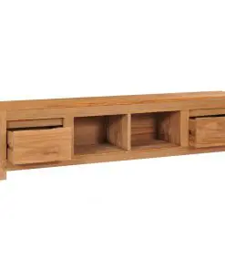 vidaXL TV Cabinet 135x30x35 cm Solid Teak Wood