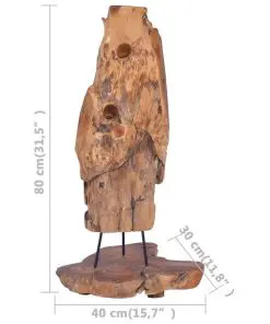 vidaXL Wine Rack for 8 Bottles 40x30x80 cm Solid Teak Wood