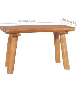 vidaXL Garden Bench 80 cm Solid Teak Wood