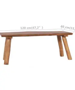 vidaXL Garden Bench 120 cm Solid Teak Wood