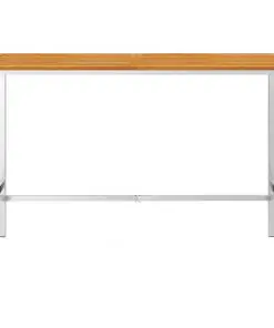 vidaXL 7 Piece Bar Set Solid Acacia Wood and Stainless Steel