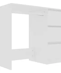 vidaXL Desk White 90x45x76 cm Chipboard