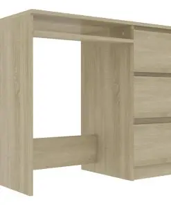 vidaXL Desk Sonoma Oak 90x45x76 cm Chipboard