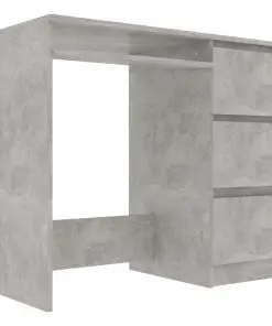 vidaXL Desk Concrete Grey 90x45x76 cm Chipboard