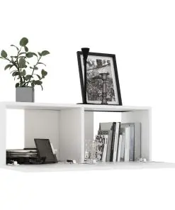 vidaXL TV Cabinet White 80x30x30 cm Chipboard