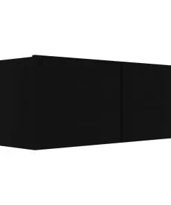 vidaXL TV Cabinet Black 80x30x30 cm Chipboard