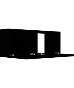 vidaXL TV Cabinet Black 80x30x30 cm Chipboard
