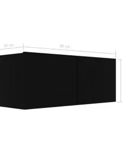 vidaXL TV Cabinet Black 80x30x30 cm Chipboard