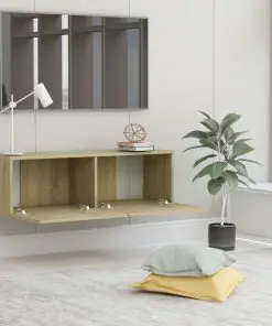 vidaXL TV Cabinet Sonoma Oak 100x30x30 cm Chipboard