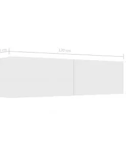 vidaXL TV Cabinet White 120x30x30 cm Chipboard