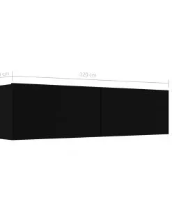 vidaXL TV Cabinet Black 120x30x30 cm Chipboard