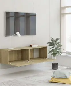 vidaXL TV Cabinet Sonoma Oak 120x30x30 cm Chipboard