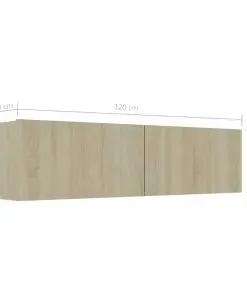 vidaXL TV Cabinet Sonoma Oak 120x30x30 cm Chipboard