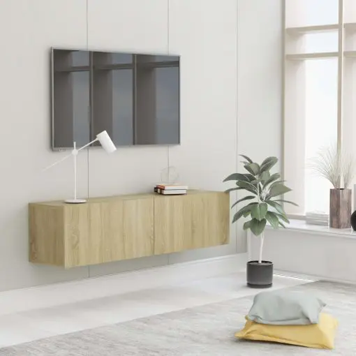 vidaXL TV Cabinet Sonoma Oak 120x30x30 cm Chipboard