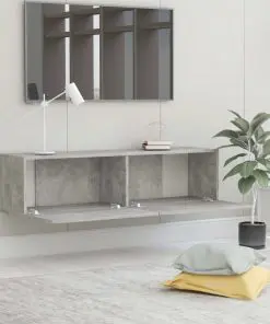 vidaXL TV Cabinet Concrete Grey 120x30x30 cm Chipboard