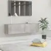 vidaXL TV Cabinet Concrete Grey 120x30x30 cm Chipboard