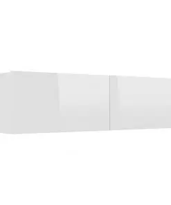 vidaXL TV Cabinet High Gloss White 120x30x30 cm Chipboard