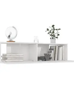vidaXL TV Cabinet High Gloss White 120x30x30 cm Chipboard