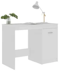 vidaXL Desk White 100x50x76 cm Chipboard