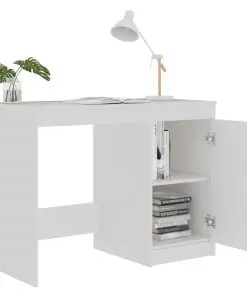 vidaXL Desk White 100x50x76 cm Chipboard