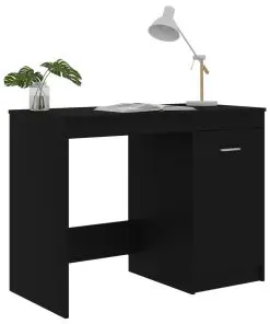 vidaXL Desk Black 100x50x76 cm Chipboard