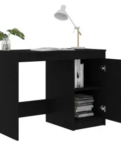vidaXL Desk Black 100x50x76 cm Chipboard