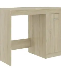 vidaXL Desk Sonoma Oak 100x50x76 cm Chipboard