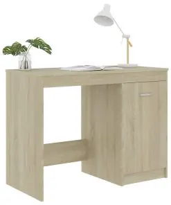 vidaXL Desk Sonoma Oak 100x50x76 cm Chipboard