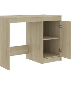 vidaXL Desk Sonoma Oak 100x50x76 cm Chipboard