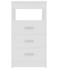 vidaXL Drawer Cabinet White 40x50x76 cm Chipboard