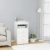 vidaXL Drawer Cabinet White 40x50x76 cm Chipboard