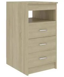 vidaXL Drawer Cabinet Sonoma Oak 40x50x76 cm Chipboard