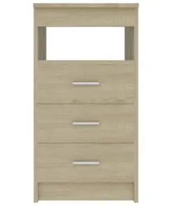 vidaXL Drawer Cabinet Sonoma Oak 40x50x76 cm Chipboard