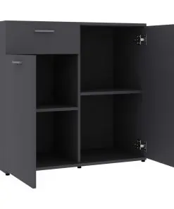 vidaXL Sideboard Grey 80x36x75 cm Chipboard