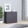 vidaXL Sideboard Grey 80x36x75 cm Chipboard