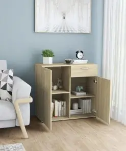 vidaXL Sideboard Sonoma Oak 80x36x75 cm Chipboard