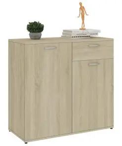 vidaXL Sideboard Sonoma Oak 80x36x75 cm Chipboard