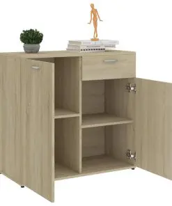 vidaXL Sideboard Sonoma Oak 80x36x75 cm Chipboard