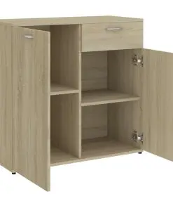 vidaXL Sideboard Sonoma Oak 80x36x75 cm Chipboard