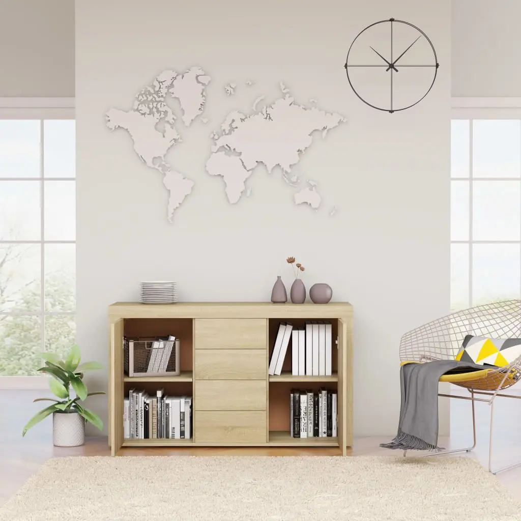 vidaXL Sideboard Sonoma Oak 120x36x69 cm Chipboard