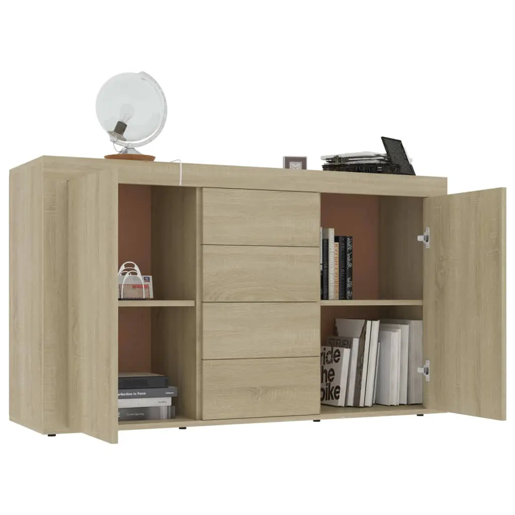 vidaXL Sideboard Sonoma Oak 120x36x69 cm Chipboard