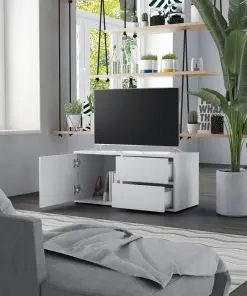 vidaXL TV Cabinet White 80x34x36 cm Chipboard